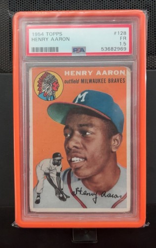 1954 Topps #128 Hank Aaron Rookie