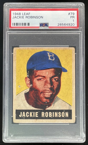 1948 Leaf #79 Jackie Robinson Rookie
