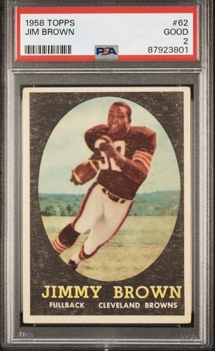 1958 Topps #62 Jim Brown Rookie