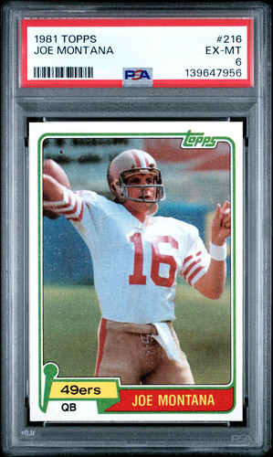 1981 Topps #216 Joe Montana Rookie