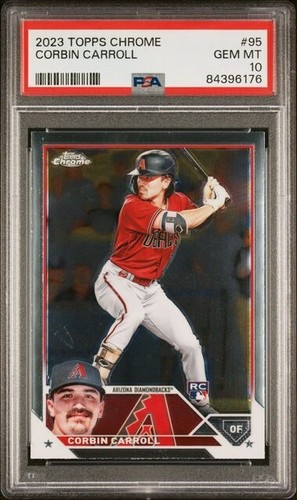 Corbin Carroll rookie card, 2023 Topps Chrome