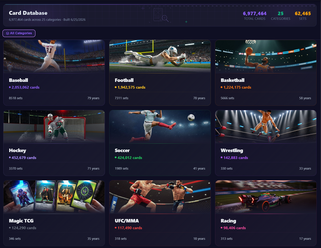 HobbyCardIndex card database